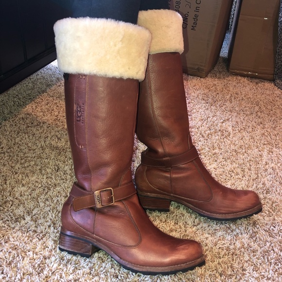 shearling lined tall boots